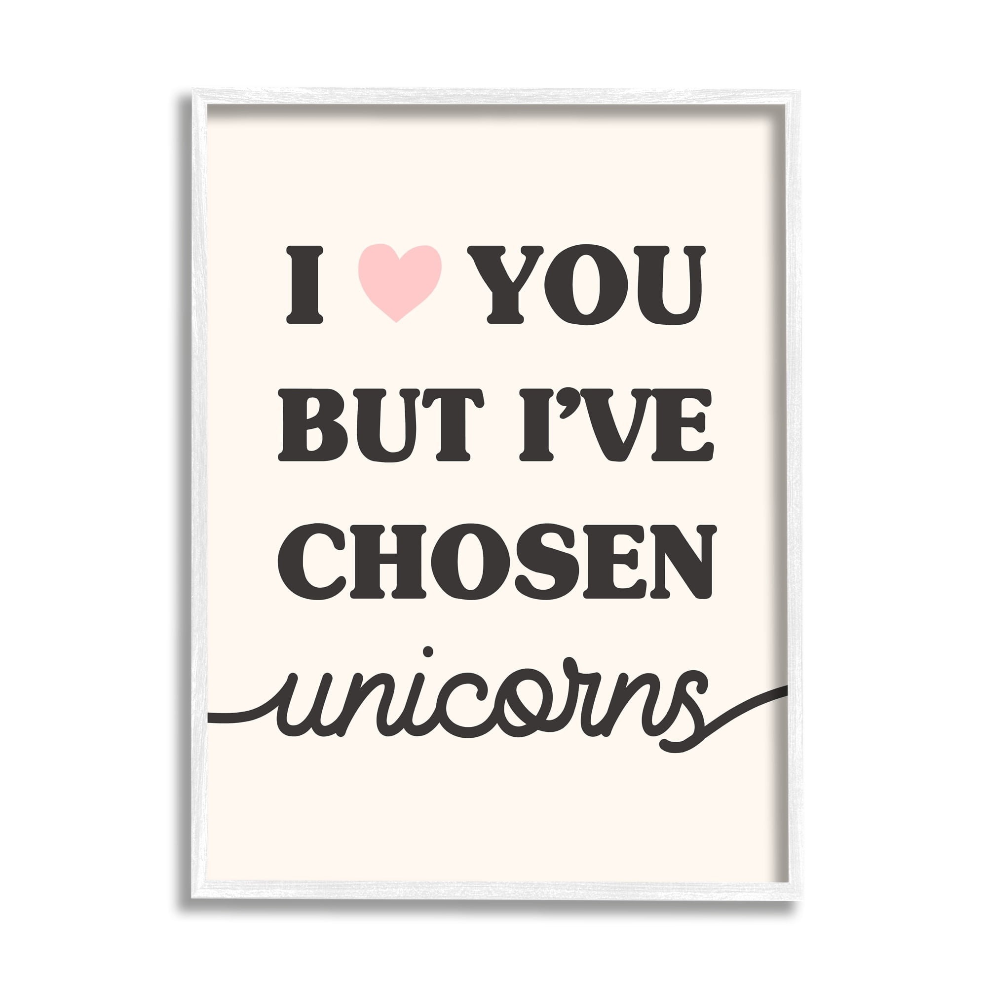 Stupell Industries I Love You But Unicorns Funny Phrase Fantasy, 16 x 20, Design by Daphne Polselli