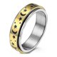 thumbnail image 1 of 8 Anillos de la persona agitada para la ansiedad, anillo de la banda del hilandero del acero inoxidable para los hombres de las mujeres, 1 of 3