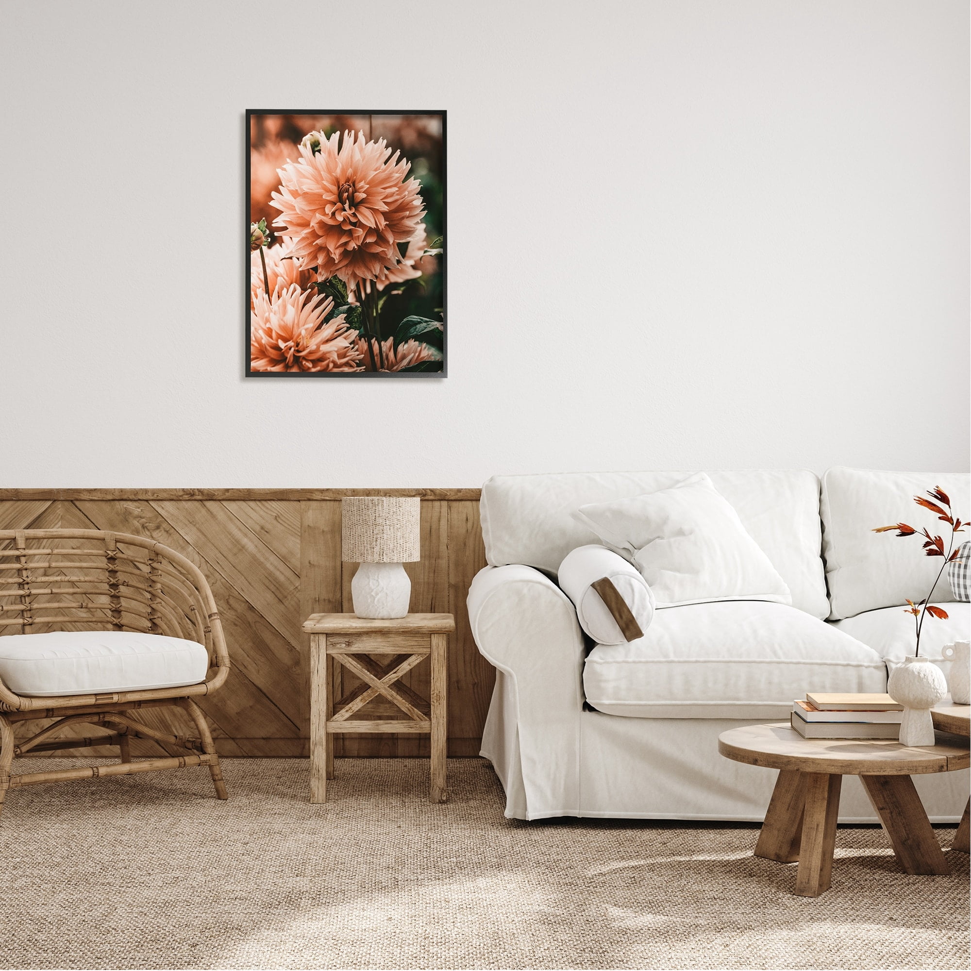 Stupell Industries Wild Pink Dahlias Spring Flowers Closeup Photography Framed Wall Art, 24 x 30, Design by Amy Brinkman