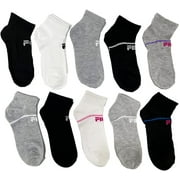 Fila Women's 10-Pack Single Stripe Quarter Socks Multi