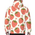thumbnail image 3 of Bingfone Hand Drawn Strawberry Men's Drawstring Hoodie Long Sleeve Pocket Sweatshirts-4X-Large, 3 of 6