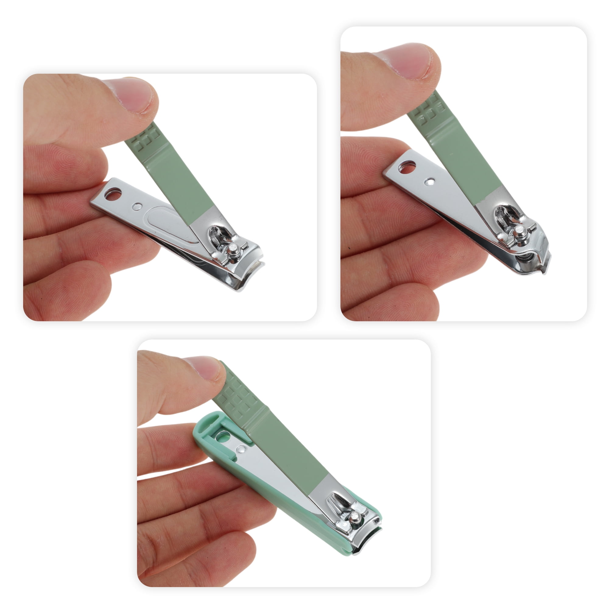 Unique Bargains 6pcs Portable Nail Clippers Set 3.54" Length Green