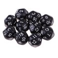 thumbnail image 1 of 10pcs Acrílico 16 Dados laterales 16 - Die D16 Juego de dados digitales para Negro Zulema Dados poliédricos, 1 of 7