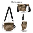 thumbnail image 4 of WANDF Bum Bags for Women,Fanny Pack Crossbody Bags,Trendy Crescent Shoulder Bags for Ladies,Sling Bag Half Moon Purse Belt Bag with Adjustable Strap(Brown Grid), 4 of 7