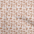 thumbnail image 1 of oneOone Velvet Brown Fabric Cactus Fabric For Sewing Printed Craft Fabric By The Yard 58 Inch Wide, 1 of 5