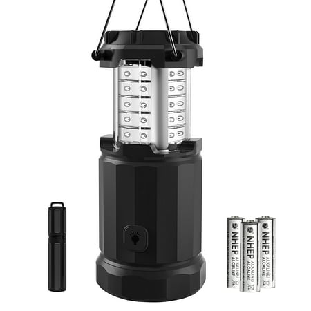 Etekcity LED Lantern Camping Magnetic Lights Dimmer Button Brightness Control with Batteries, Camping Gear for Hiking, Power Outage, Fishing, Storm (Collapsible, Upgraded
