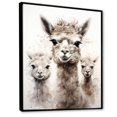 thumbnail image 2 of Designart "Alpaca Wool Grace Grey Comfort II" Animals Framed Wall Art - Traditional Grey Alpaca Entryway Framed Wall Art Print, 2 of 6