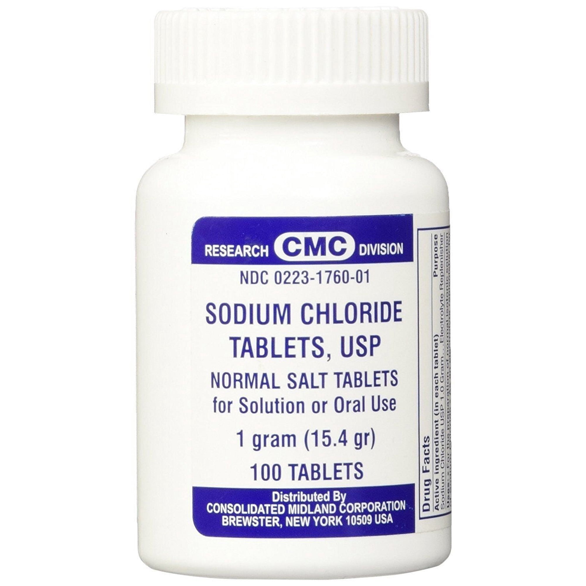 CMC Sodium Chloride Dehydration Electrolyte Supplement Normal Salt 100 Tablet