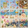 thumbnail image 2 of Sinkoo 9 Sheets 127Pcs Summer Window Clings Stickers, Double-Sided Watercolor Window Decals, Hello Summer Time Glass Clings for Beach Party Supplies Home Office, 2 of 5