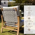 thumbnail image 3 of NATURAL EXPRESSIONS 4 Pieces Patio Furniture Sets, Modern Metal Outdoor Conversation Sets with High Back All Weather Hand-Woven Rope Rocking Chairs, Loveseat, Metal Table, 6" Thick Olefin Cushions, 3 of 8