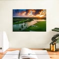thumbnail image 3 of Elephant Stock Golf Course Sunset Wall Art - Horizontal Canvas Wall Art - Living Room Wall Decor - Places Canvas - Green And Orange Decor - 12" x 8", 3 of 8