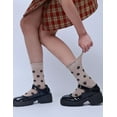 thumbnail image 4 of Ruffle Socks for Women Ankle Cute Cotton Polka Dot Novelty Sock 6 Pairs with Gift Box, 4 of 8