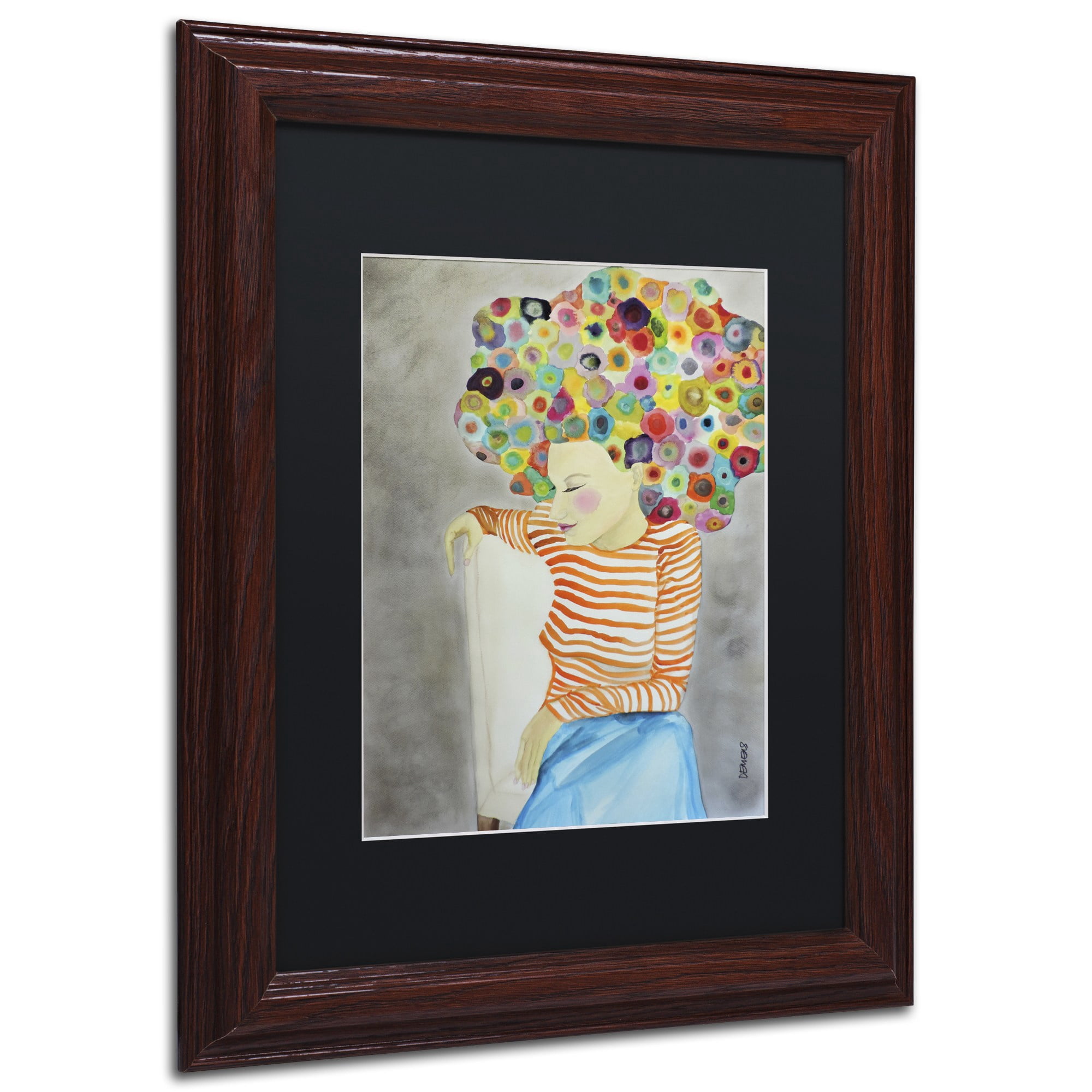 Sylvie Demers 'Marion' Black Matted Framed Art