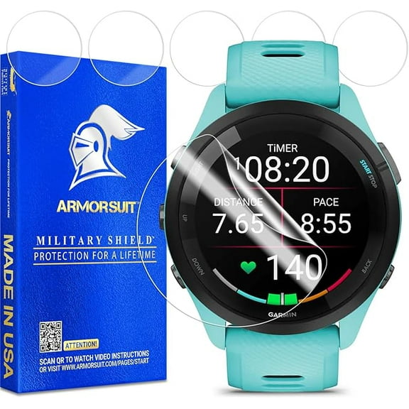 ArmorSuit 6 Pack for Garmin Forerunner 265 (46mm) Screen Protector MilitaryShield HD Clear Film - Made in USA [NOT for Garmin Forerunner 265s]