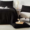 thumbnail image 6 of Davulos Twin Comforter Set Black,2 Pieces Modern Lightweight Twin Bedding Sets with Pillowcase Cozy Bed Set for All Season, 6 of 6