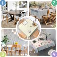 thumbnail image 2 of Christmas Square Tablecloth 52x52 Inch – Waterproof Polyester Printed Table Cover, Wrinkle Resistant & Washable for Kitchen Dining Picnic Party Decor, Single-v4-15, White, 2 of 6