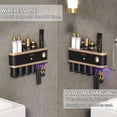 thumbnail image 6 of Toothbrush Holders Wall-Mounted, Multi-Functional Toothbrush and Toothpaste Dispenser with Cleaning Function, Toothbrush Holder for Bathrooms with 4 Cups 4 Brush Slots and Storage Organizer (4 Cups), 6 of 8