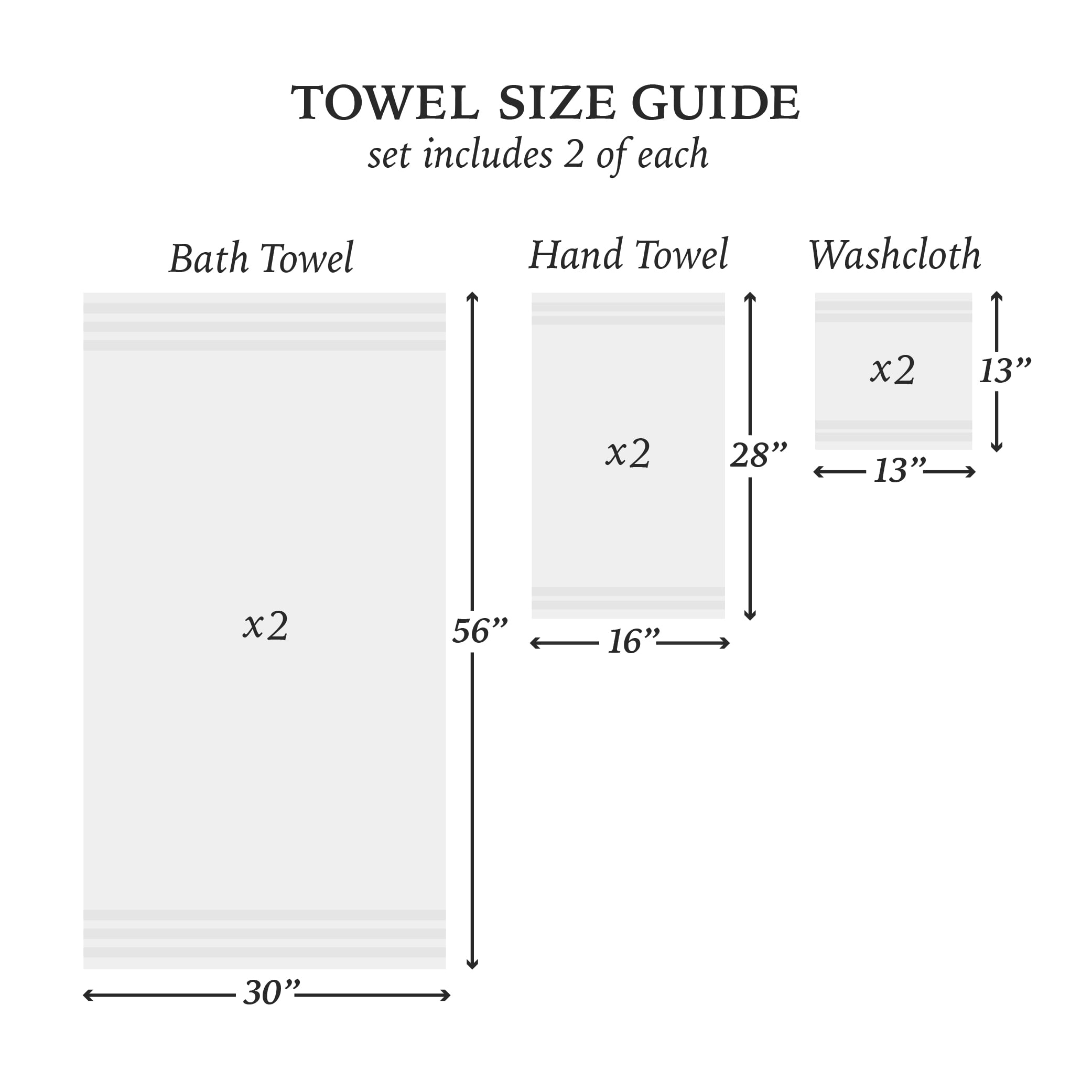 Hotel Style 100% Organic Cotton Luxury 6-Piece Towel Set, Arctic White
