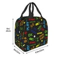 thumbnail image 3 of Honeii Pixel Game Print Lunch Bag Women, Lunch Box Lunch Bag for Women Adult Men, Small Leakproof Cute Lunch Tote Large Capacity Reusable, 3 of 8