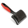 thumbnail image 2 of Jeffers Pet Hard Pin Universal Slicker Brush for Dogs, Cats, Horses – Firm Bristles Grooming Tool, Detangling, Tangle Free Coat, Mats, Shedding, Curved Head, Travel Friendly, Easy Storage - Small, 2 of 5