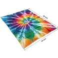 thumbnail image 4 of Colorful Rainbow Tie Dye Spiral Pattern Blanket,Comfortable Soft Flannel Throw Blanket,All Season,Warm Lightweight Blankets for Sofa Bed Couch Living Room Chair,60"x80", 4 of 4