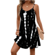 thumbnail image 1 of Vestido de Verano para Mujer, con Tirantes Finos, Estampado Informal, Estilo Bohemio, Floral, para Playa, Color Negro, Talla M, 1 of 9