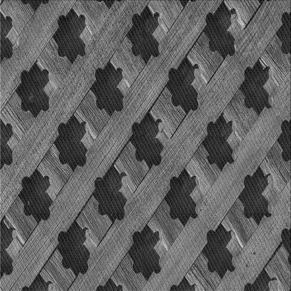 Ahgly Company Indoor Square Patterned Dark Gray Black Area Rugs, 6' Square
