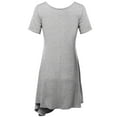 thumbnail image 2 of FashionOutfit Women's Solid Short Sleeves Asymmetrical Swing Tunic Top T-Shirt - Made in USA, 2 of 6