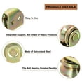 thumbnail image 3 of Uxcell 2Pack 1.89" Ruedas de Caster en V con Soporte, Capacidad de Carga 300lbs, Color Zinc, 3 of 6
