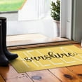thumbnail image 4 of Summer Door Mat,Yellow Hello Sunshine Indoor Outdoor Non-Slip Doormat,Entryway Front Porch Spring Summer Welcome Door Mat for Entrance Decor,30" x 17", 4 of 6
