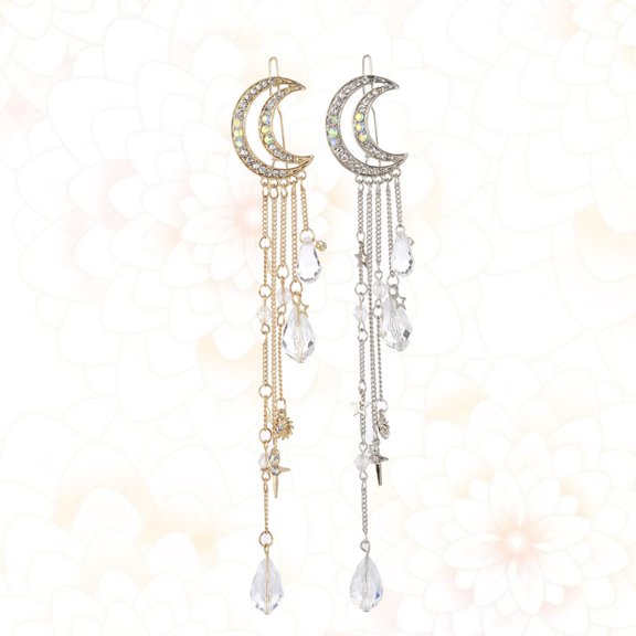 ETEREAUTY 2Pcs Whale Clip Tassel Hair Accessory Assorted Color Stylish Decoration for Gatherings