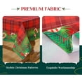 thumbnail image 5 of Christmas Rectangle Tablecloth - Red Tartan Checkered with Printed Xmas Candy Table Cloths, Washable Polyester Fabric Table Covers for Dining, Parties & Holiday Decor, 60 x 84 Inch, 5 of 6