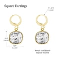 thumbnail image 3 of Arete para Mujer con Cristal Fino Swarovski en Forma de Cuadrado – Bañado en Oro 14k– Arete Elegante y Brillante, Aretes de Mujer de Moda– Joyería para Mujer de Moda– Regalo especial Ortiz Espinosa Temporada, 3 of 5