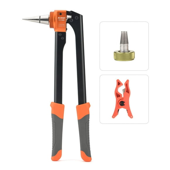 iCrimp PEX Expansion Tool Kit with 3/4 Inch Auto Rotation Expansion Heads & Tubing Cutter, Expander Tool for Uponor Wirsbo ProPEX, PowerPEX Fittings