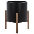 thumbnail image 4 of SAFAVIEH Loflen Outdoor Patio Planter, Natural/Black, 4 of 8