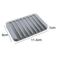thumbnail image 2 of Bandeja para jabonera de silicona y soporte para esponja, bandeja organizadora para fregadero de cocina de silicona, soporte para esponja, 2 of 5