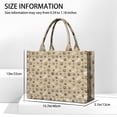 thumbnail image 3 of Large Capacity Tote Bag,Brown Dog Paw Footprint Bone Handbag Fashion Luxury Tote Bag,15.7"x13"x 5.1" Inches,Laptop Compatible, 3 of 6