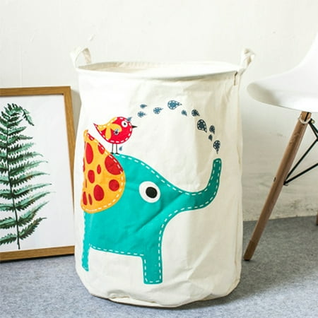 Baby Kids Foldable Laundry Drawstring Canvas Animal Laundry Basket Bag Hamper Toys Storage Dirty Washing Clothes Toy Storage Organizer Walmart Canada