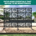 thumbnail image 6 of Sunvasagoo Metal Privacy Screen Panels 46"x71", Freestanding Garden Divider, Black, 6 of 8