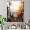 thumbnail image 4 of Qisvanset 12x16 Inch Framed Canvas Wall Art Autumn Fog Forest Vibrant Foliage Rustic Nature Home Wall Decor, 4 of 8