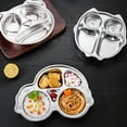 thumbnail image 4 of Stainless Steel Dinner Plate for Kids Cartoon Design Divided Tray Food-Grade Safe Durable Children Compartment Serving Snack Dishes, 4 of 7