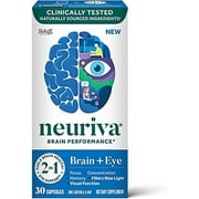 Neuriva Brain + Eye Support Capsules (30 Count in a Box), with Vitamins A C E, (2)