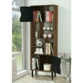 thumbnail image 4 of OS Home and Office Furniture 23.5" 2-Door Wood Accent Bookcase in Danish Walnut, 4 of 8