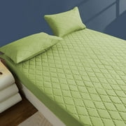 JWshufel Breathable Non-Slip Quilted Fitted Sheet Mattress Protector Cover for Cozy Relaxation Super Soft Machine Washable Suitable for All Seasons Tumble Dry