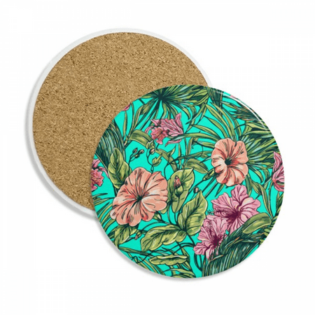 

Flower Green Coaster Cup Mug Tabletop Protection Absorbent Stone