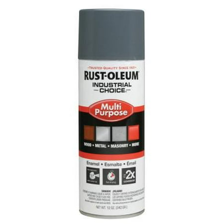 Industrial Choice 1600 System Enamel Aerosols, 12 oz, Universal Gray, High-Gloss