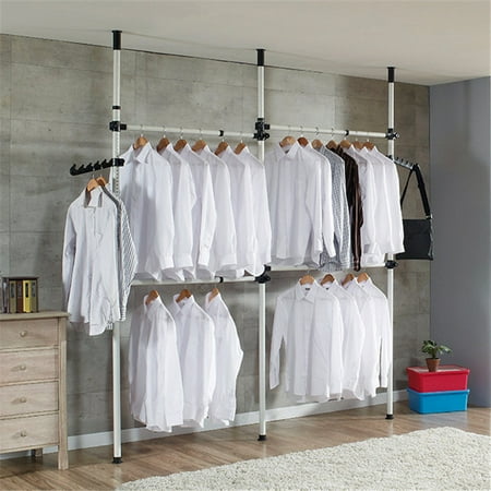 Tmishion Adjule Home Garment Hanger Free Standing Closet System Tmishion Adjule Home Garment Hanger Free Standing Closet System Heavy Duty Clothes Rack Simple Wardrobe