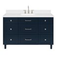 thumbnail image 5 of ARIEL Monroe 54 Inch Single Rectangle Sink Bathroom Vanity With Carrara White Quartz Countertop 1.5 Inch Edge In Midnight Blue, 5 of 7