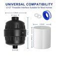 thumbnail image 5 of Shower Filter For Hard Water, 25 Stage Shower  Filter For Removing Chlorine And Fluoride, Water Filter For Shower , Improve Your  Hair  , Matte Black, 5 of 6