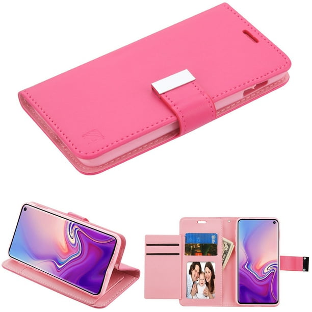 Essential Leather Wallet Stand Case for Samsung Galaxy S10e - Hot Pink - 0 - 0
